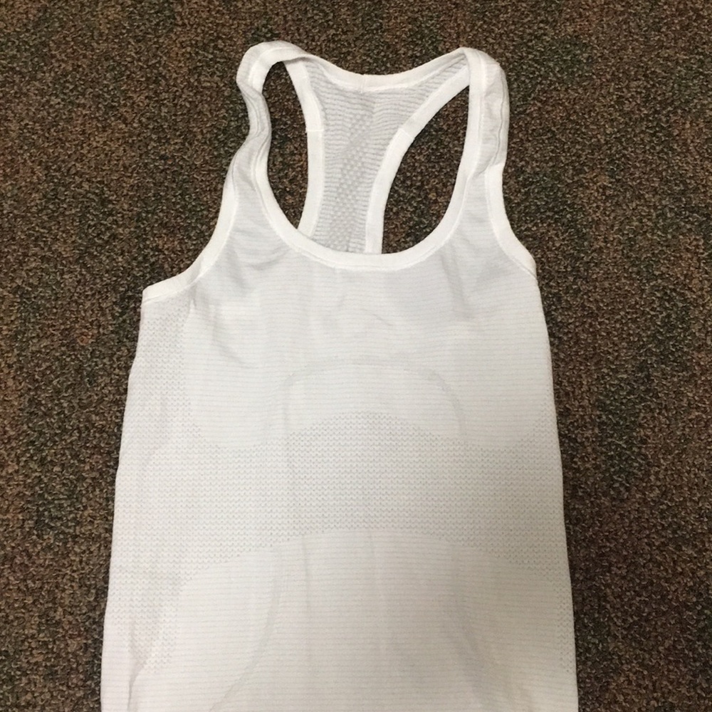 White racerback lululemon exercise tank